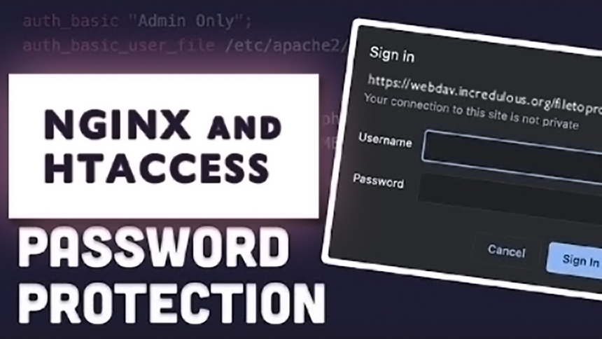 Quick reminder for NGINX and using HTACCESS for password protecting a file